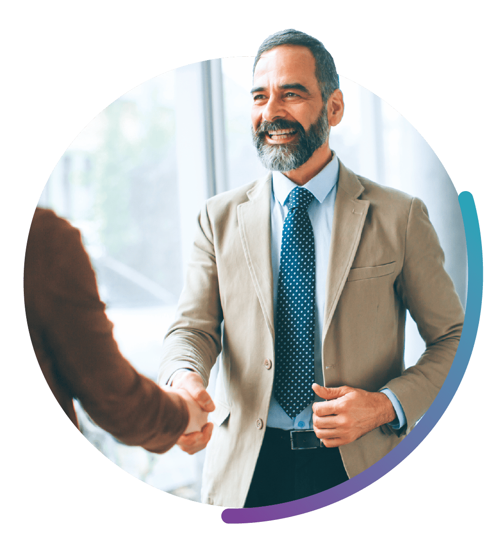 Man in Suit Shaking Hand