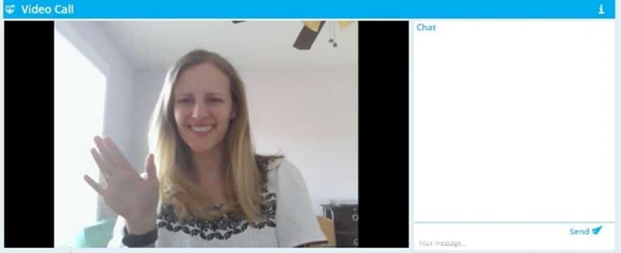 Corporate health partners health coach on video chat