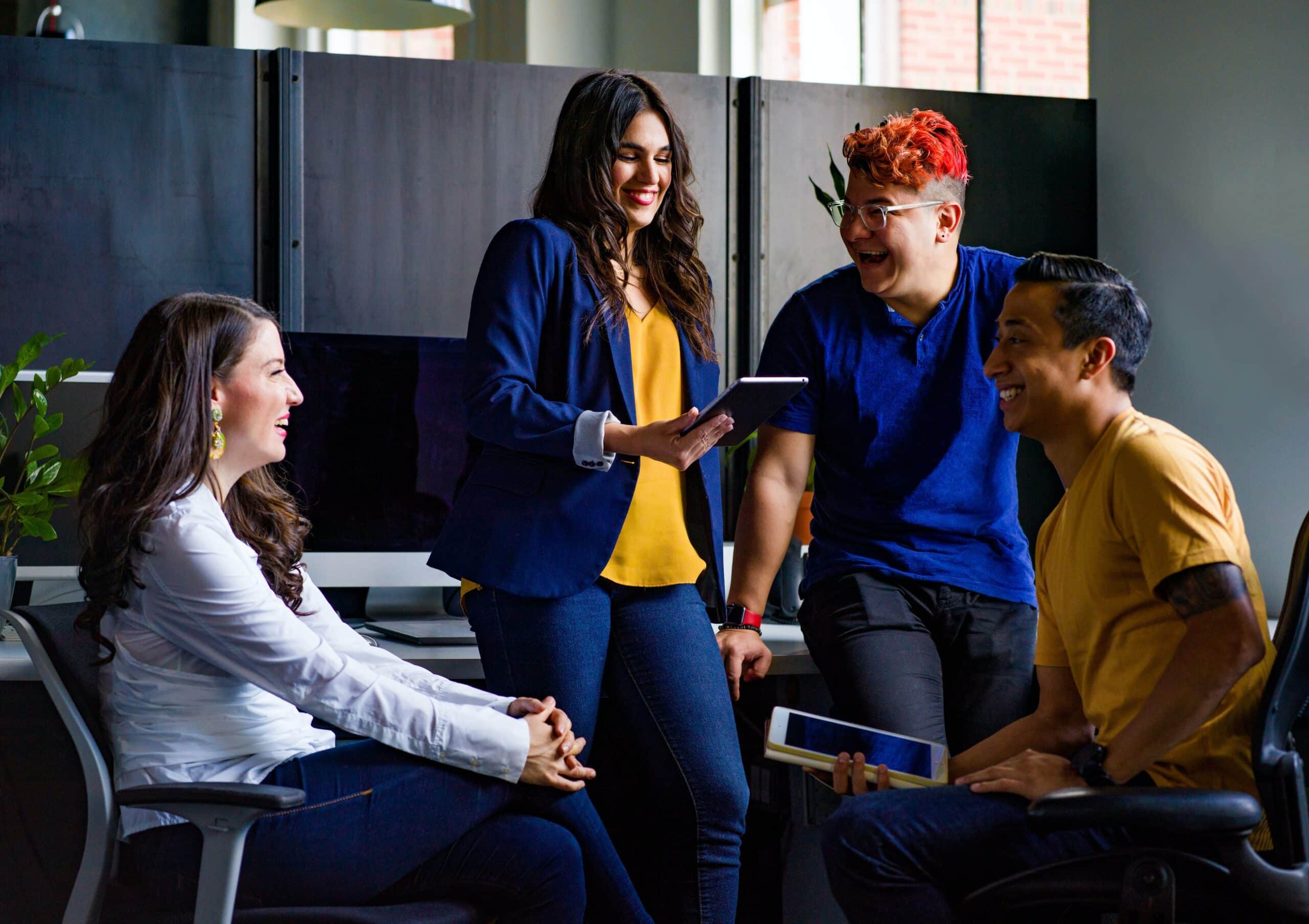 Group of happy employees