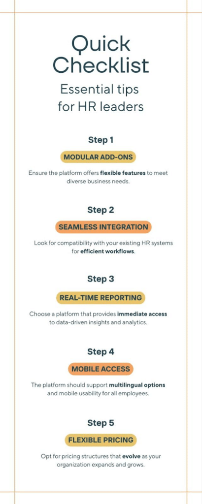checklist on what to look for when choosing a wellness platform