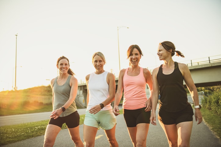 group of women walking