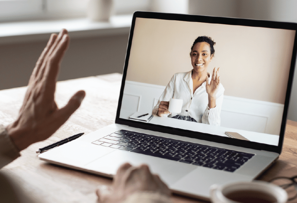 Virtual Call on Laptop