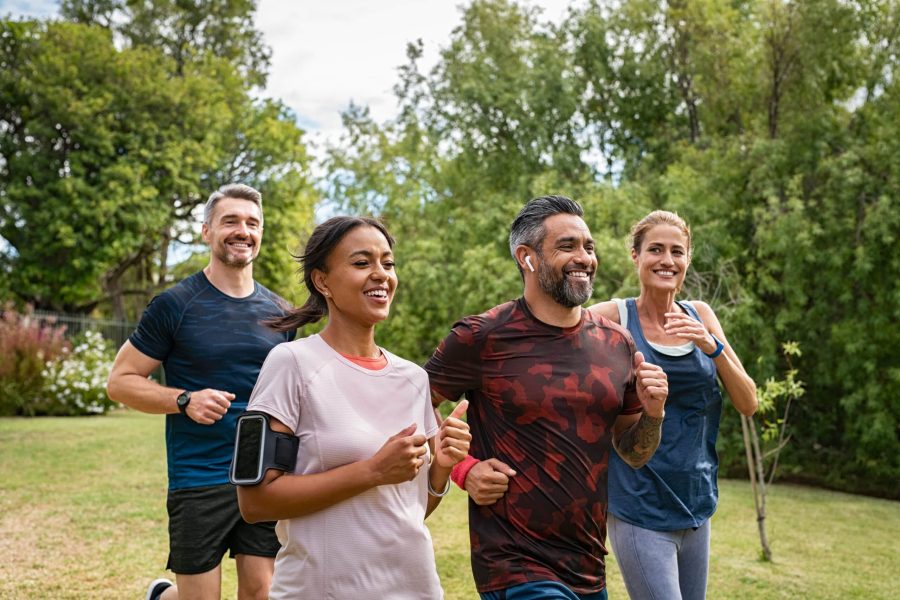 People going for a run
